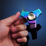 Wholesale Special Tri Aluminum Metal Fidget Spinner Stress Reducer Toy for Autism Adult, Child (Rainbow)